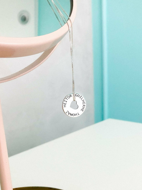 Colar Personalizado – Mandala Coração Vazada