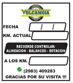 Sticker para rotación (Gomerias)