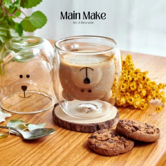 Vaso de oso doble vidrio