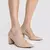 Scarpin Beira Rio Bico Fino Salto Médio Bege - comprar online