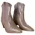 Bota Country Feminina Vizzano Salto Médio Bico Fino em Napa - Bege - comprar online