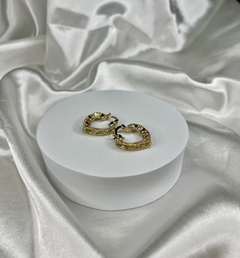 Mini Argola Coração Rendado - comprar online
