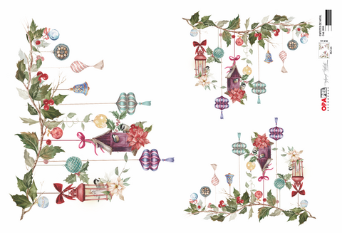 OPAPEL Decoupage OPA 2810 Enfeites de Natal 30x45cm