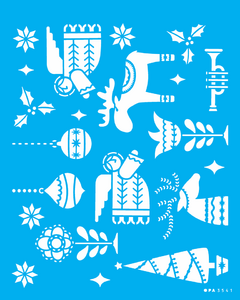 Stencil OPA 3541- Estamparia Natalina Nórdica 20x25cm