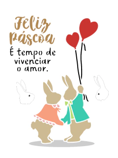 Stencil OPA 3482- Coelhos Apaixonados 15x20cm - comprar online