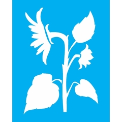 Stencil OPA 2061- Flor Girassol I 20x25cm - comprar online