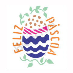 Stencil OPA 2831- Feliz Páscoa I 10x10cm - comprar online