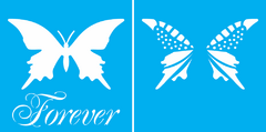 Stencil OPA 1371- Borboleta Forever 14x14cm Duplo