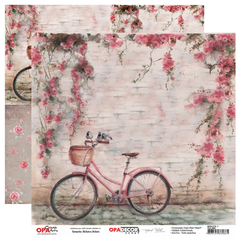 Papel para Scrapbook OPADECOR 2638 - Bicicleta 1 - 30,5x30,5cm