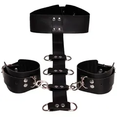 Coleira Couro Com Restrição De Pulso Dominatrix - comprar online