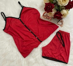 Imagem do PIJAMA AMERICANO DE ALGODÃO DE ALÇAS