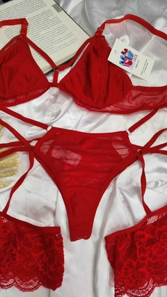 Conjunto Nathalia Com Cinta Liga Sem Bojo - Dona Jack moda íntima