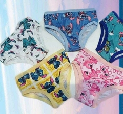 Kit 10 calcinha infantil Personagens Suede