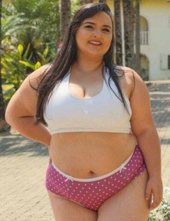 CALCINHA TANGA ALGODÃO PLUS SIZER G1 - G2 - G3 - comprar online