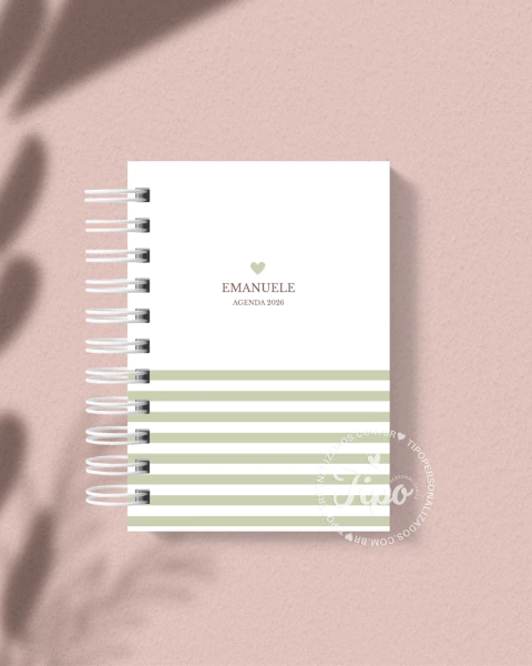 Mini Agenda 2026 Verde Sereno — Toque de Listra - comprar online