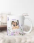 Caneca dia das Mães Personalizada - Floral lilás com frase na internet