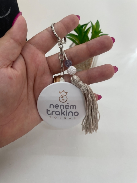 Espelho Chaveiro Com Pingente - Personalizado