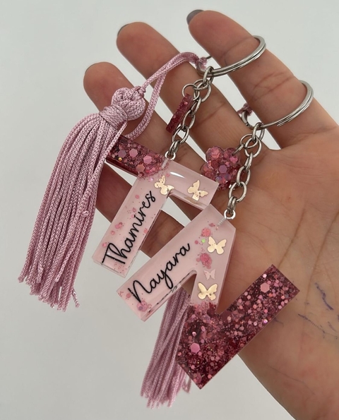 Chaveiro Letra Resina - PERSONALIZADO