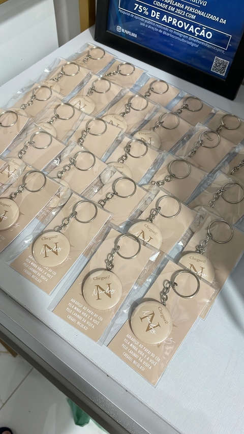 CHAVEIRO BOTTON - 1 FACE COM TASSEL