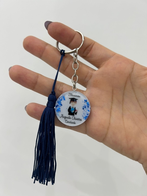 Chaveiro de Resina 3x3 Rendo - PERSONALIZADO