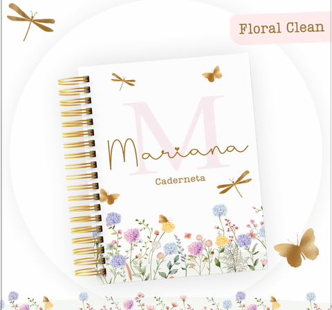 CADERNETA DE SAÚDE - FLORAL CLEAN