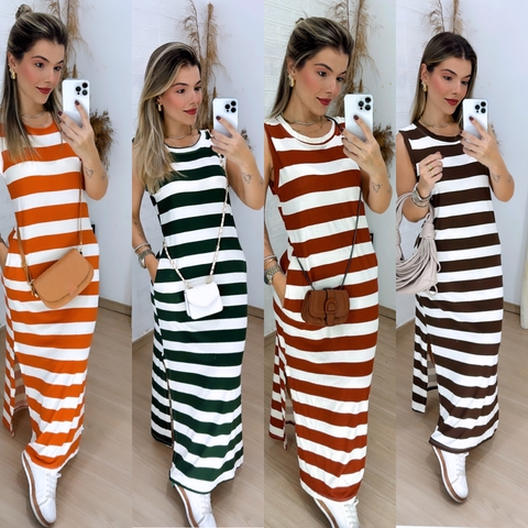 Vestido longo malha