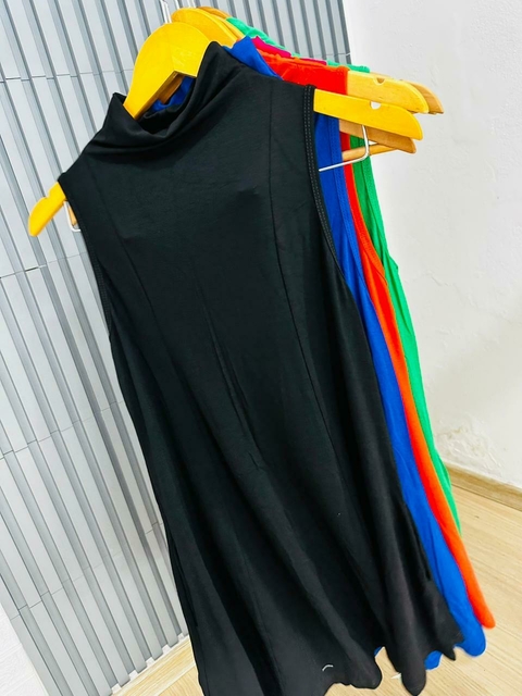 Vestido viscolycra trapézio