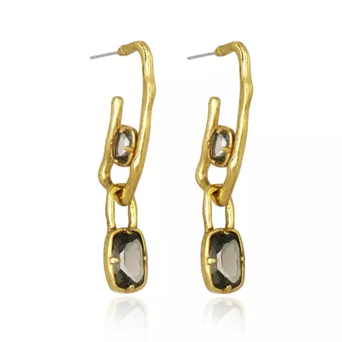 Brinco Cosmopolitan Ouro Velho - Claudia Arbex