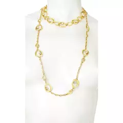 Colar Longo Célula Claudia Arbex Ouro Vintage - comprar online