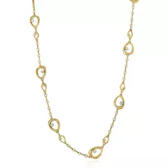 Colar Longo Célula Claudia Arbex Ouro Vintage