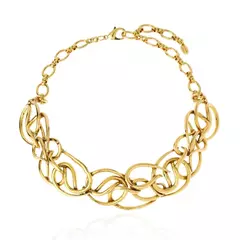 Colar Conceito Cristal Rock Claudia Arbex Ouro Vintage