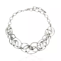 Colar Conceito Cristal Rock Claudia Arbex Prata Vintage