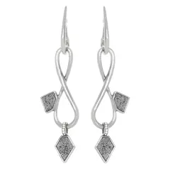 Brinco Cristal Rock Claudia Arbex Prata Vintage
