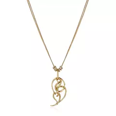 Colar Longo Cristal Rock Claudia Arbex Ouro Vintage
