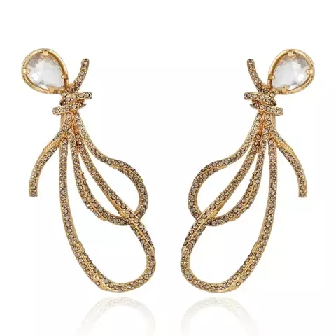 Brinco Afeto Claudia Arbex Ouro Vintage