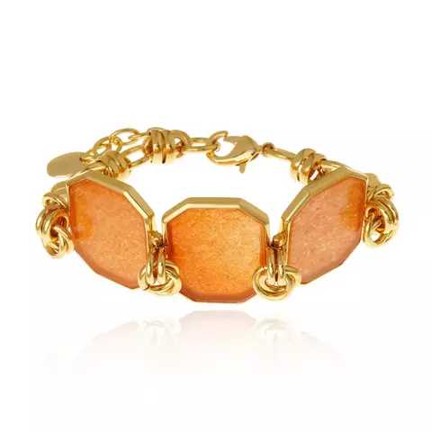 Pulseira 3 Pedras Peach Calcita Icons - Cristina Sabatini
