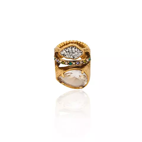 Anel Gota Crystal Ouro Velho - Pimenta | Camila Klein