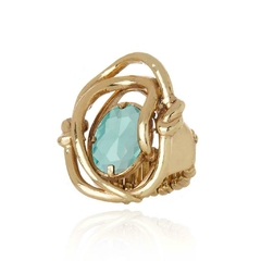 Anel Minimal Ouro Vintage