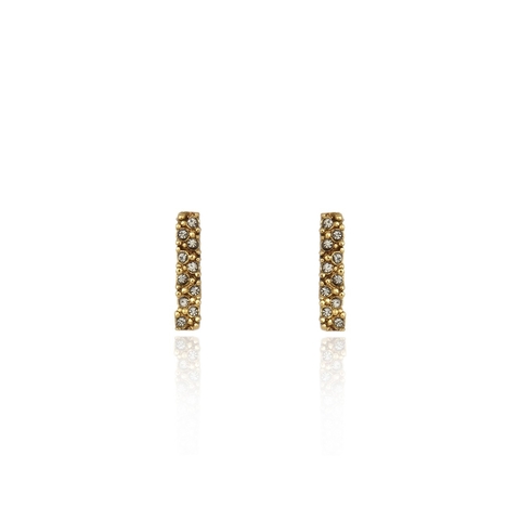 Brinco Claudia Arbex Shine Pequeno Ouro Velho - Claudia Arbex