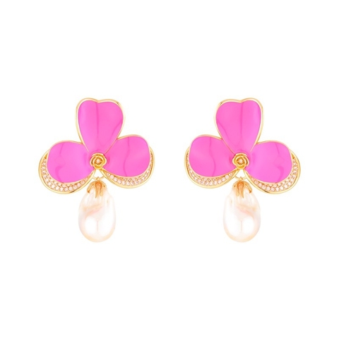 Brinco Orquídea Rosa