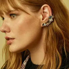 Ear Cuff Cristais Ouro Velho - Theodora | Camila Klein - comprar online
