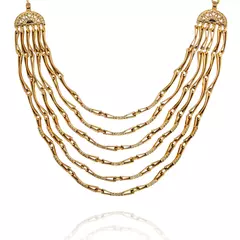 Colar Correntaria Com Cristais Ouro Velho - Tumi - Camila Kleim
