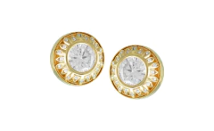 Brinco Bola Cristal Ouro - Ravello - Gold Skill