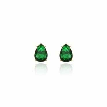 Brinco Gota Cristal Verde - Flor de Maracandu - Claudia Arbex