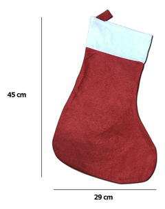 Bota Navideña Mediana Tela Adorno Decorada Pettish Online - comprar online