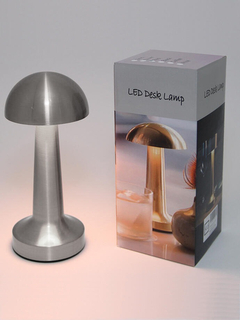 Lampara Velador Led Recargable Usb Tactil Metal Deco Pettish - tienda online