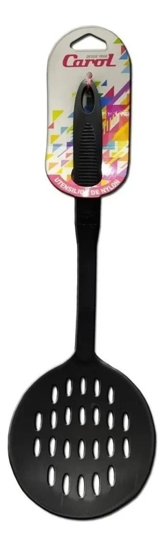 Espumadera Nylon Carol Negro Cocina Apto Teflon 34 Cm - comprar online