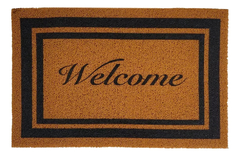 Alfombra Pvc Felpudo Welcome 57x37 Entrada Goma Beige