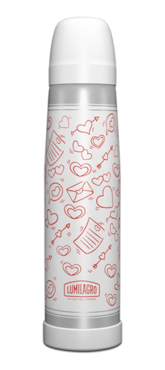Termo Lumilagro Luminox De Acero Inoxidable Amores Pettish en internet