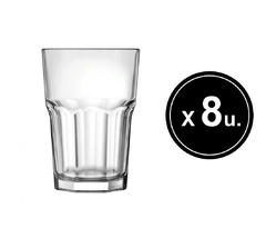 Vaso Bristol Agua Gaseosa 410 Ml Acrilico X8 Pettish Online - comprar online